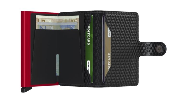Secrid Miniwallet cubic black-red