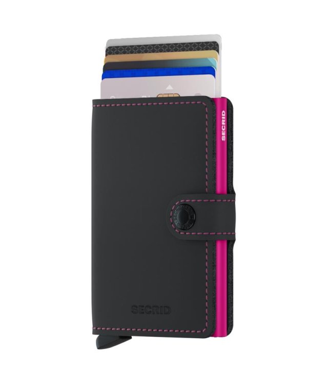 Secrid Miniwallet matte black & fuchsia