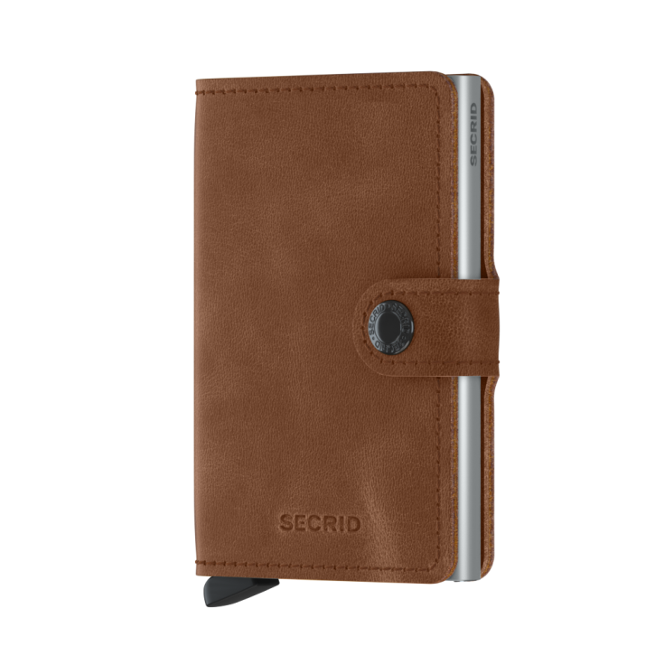 Secrid Miniwallet Vintage Cognac-Silver