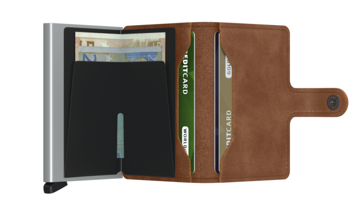 Secrid Miniwallet Vintage Cognac-Silver