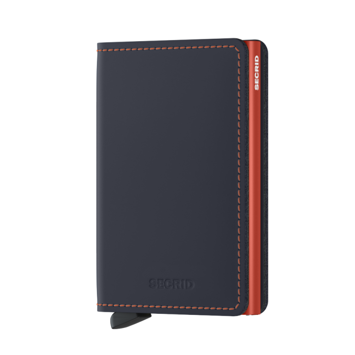 Secrid Slimwallet Matte Nightblue & Orange