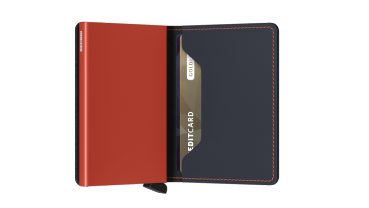 Secrid Miniwallet Matte Nightblue & Orange