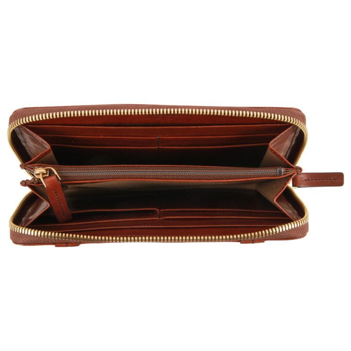 the bridge Damenbörse  Rindleder RFID braun