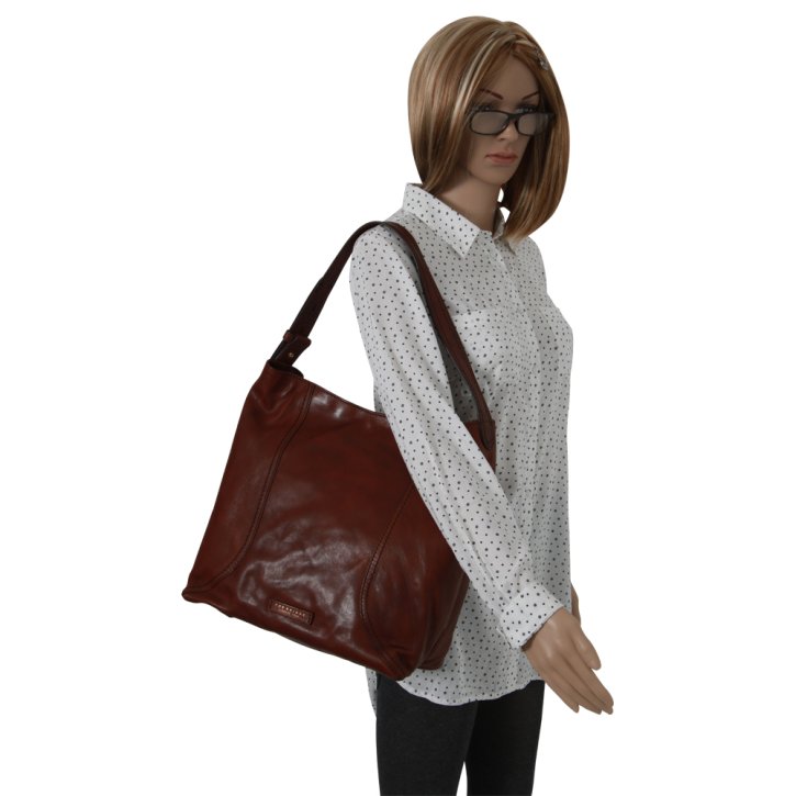 the bridge Damentasche Rindleder braun