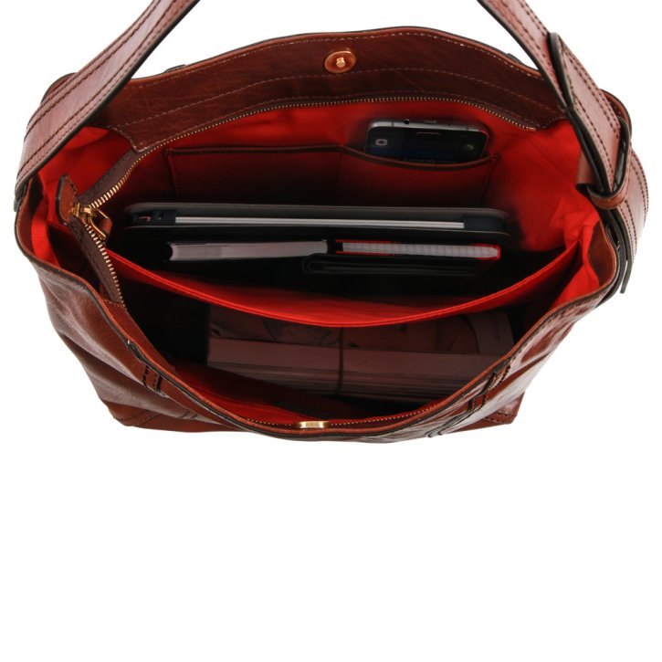 the bridge Damentasche Rindleder braun