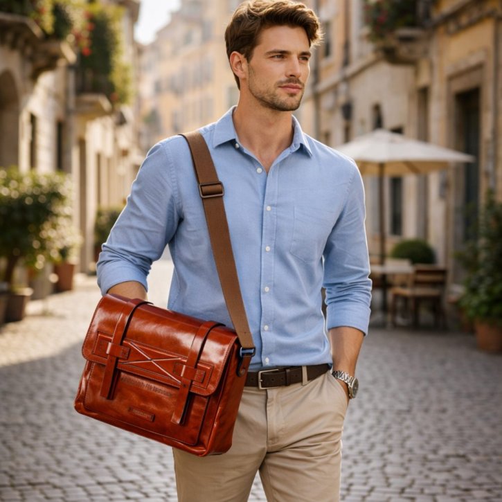 the bridge Laptoptasche ruthenium/braun