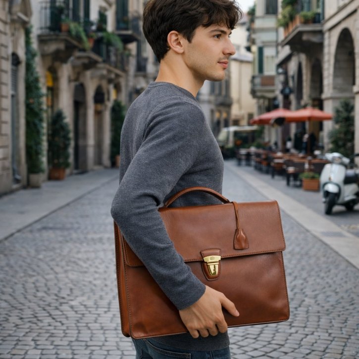 the bridge Collegemappe braun