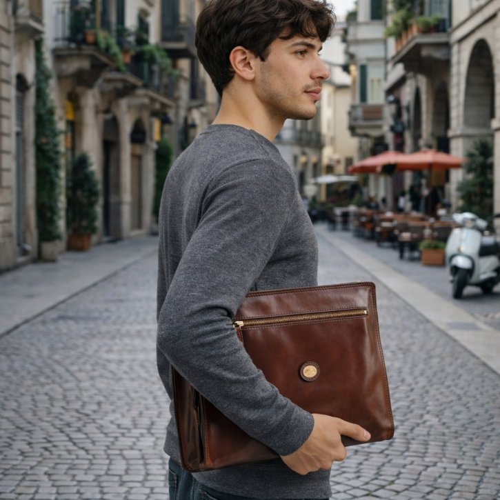 the bridge Collegemappe braun