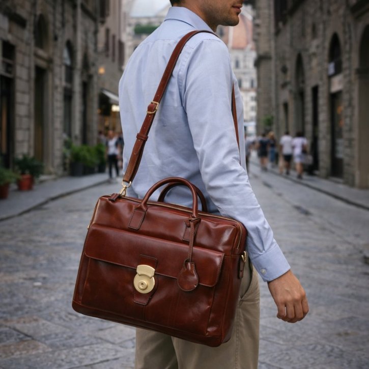 the bridge Aktenmappe braun