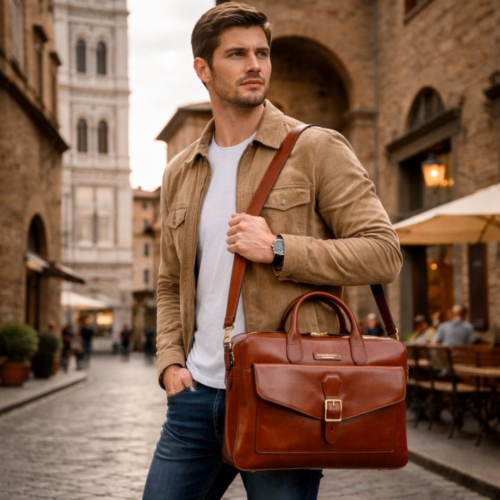 the bridge Aktenmappe braun