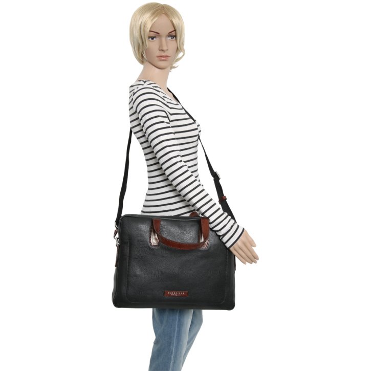 the bridge Laptopmappe nero/marrone