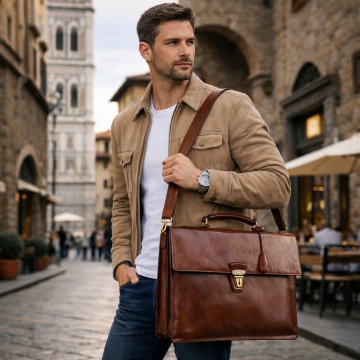 the bridge Aktenmappe marrone