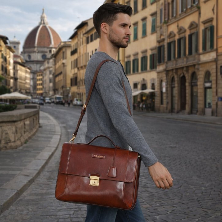 the bridge Aktentasche marrone