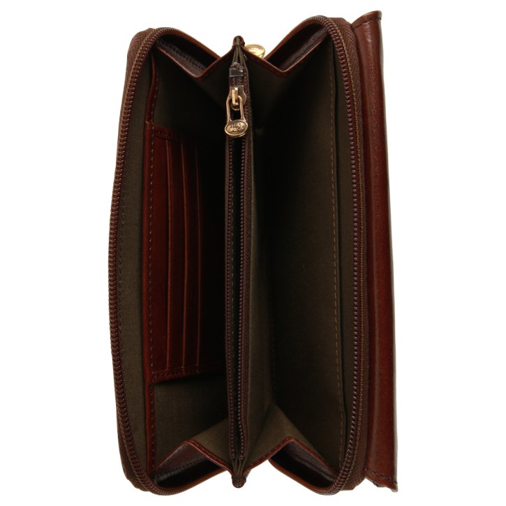 the bridge Damenbörse Rindleder braun