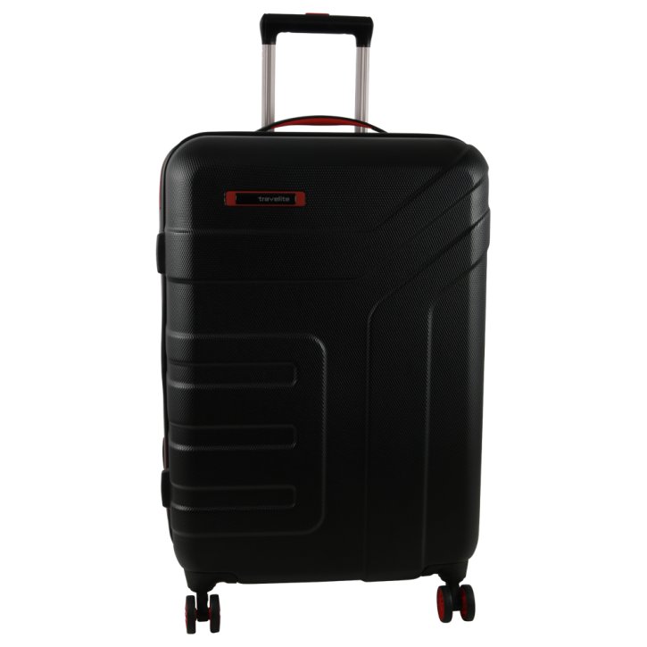 Travelite Vector 4w M Trolley schwarz