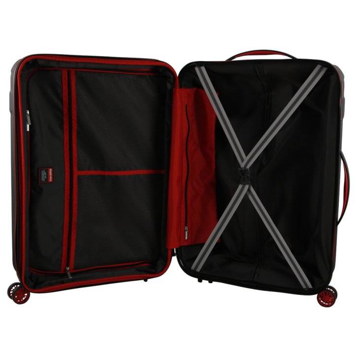 Travelite Vector 4w M Trolley schwarz