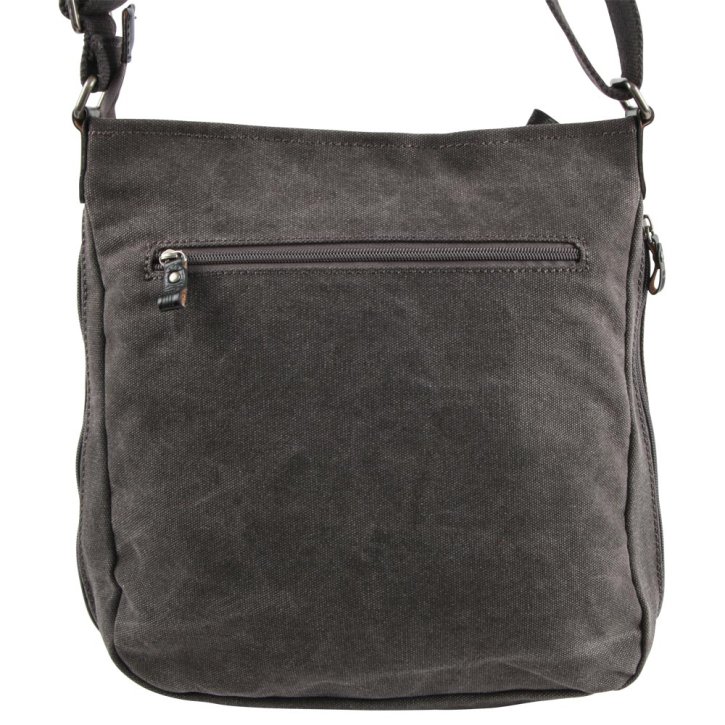 Troop London Across Body Bag Canvas charcoal