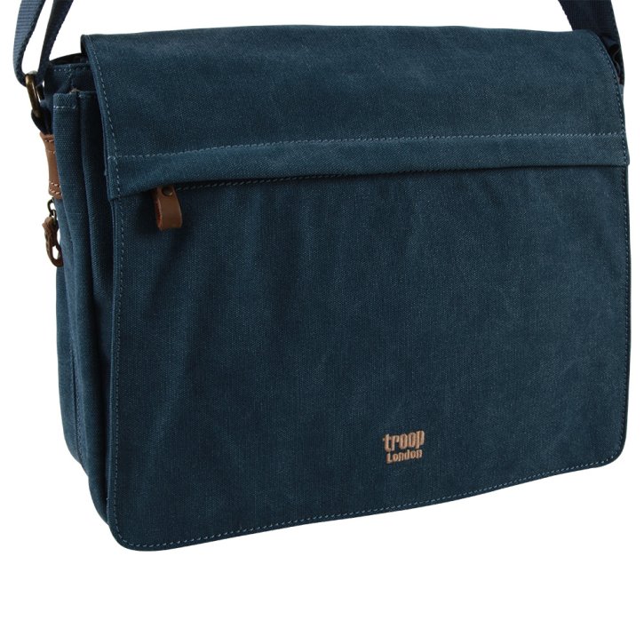 Laptop-Messengerbag Canvas blue