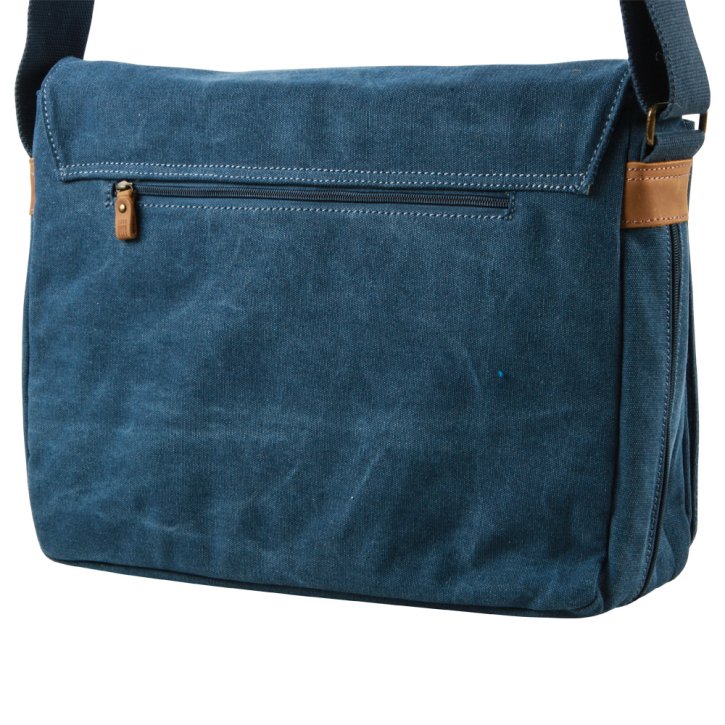 Troop London Messengerbag L Canvas blue