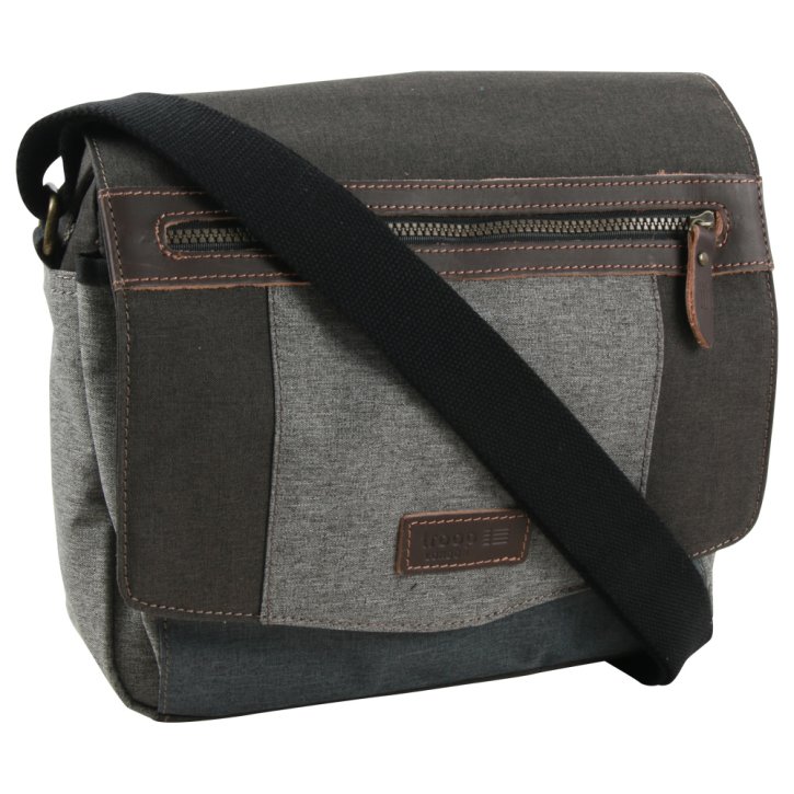 Messengerbag Laptop Canvas grey