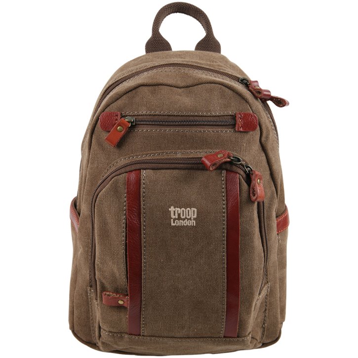 Troop London Backpack S Canvas brown