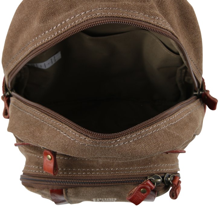 Troop London Backpack S Canvas brown