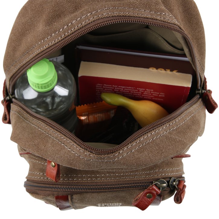 Troop London Backpack S Canvas brown