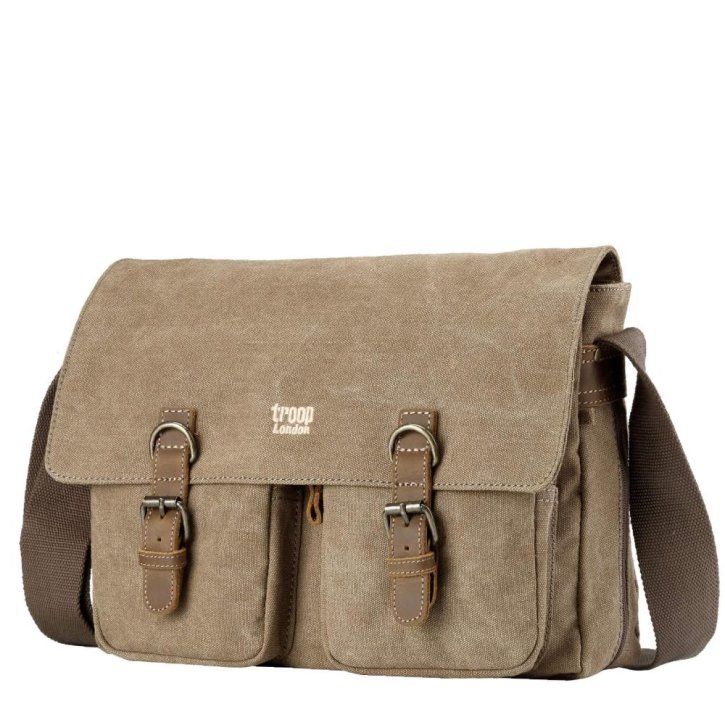 Troop London Messengerbag Canvas brown
