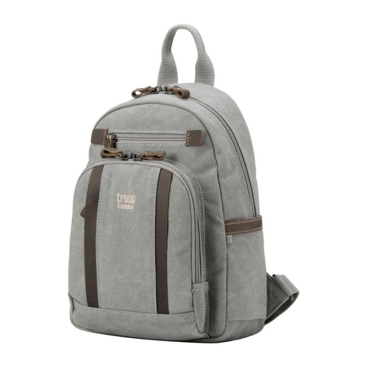 Troop London Backpack S Canvas ash grey
