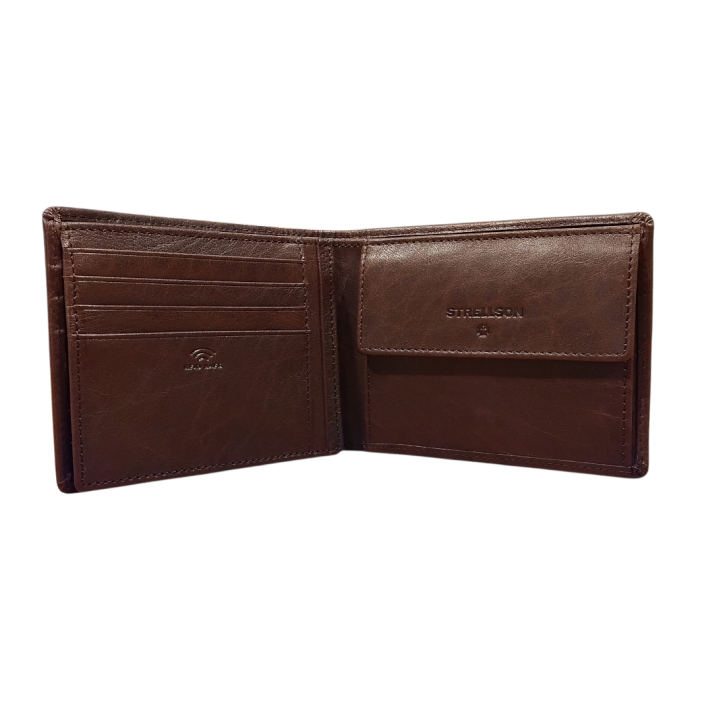Strellson HATTON CROSS Corbin billfold mh7 darkbrown
