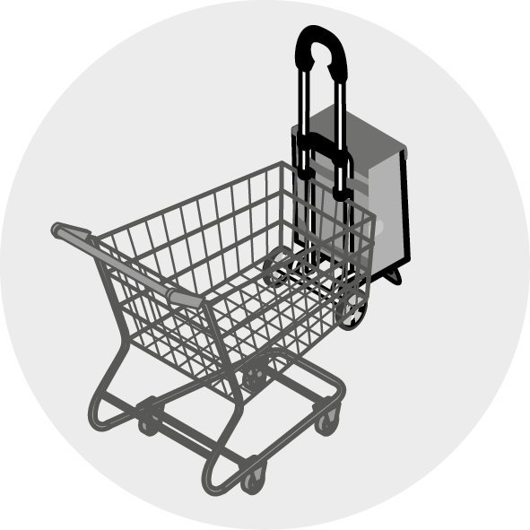 Andersen SCALA PLUS  Einkaufstrolley Mia blau