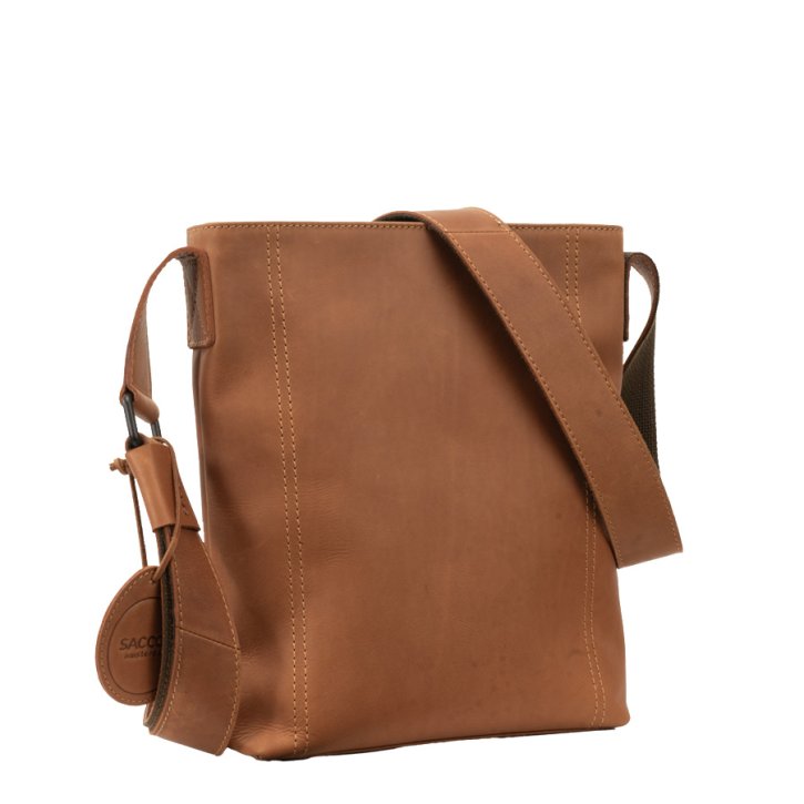 Saccoo Badajo Schultertasche cognac