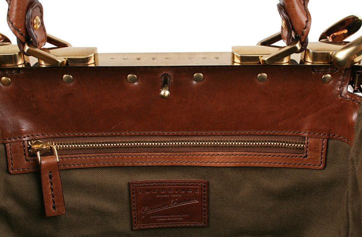 the bridge Twin Bag small Henkeltasche marrone