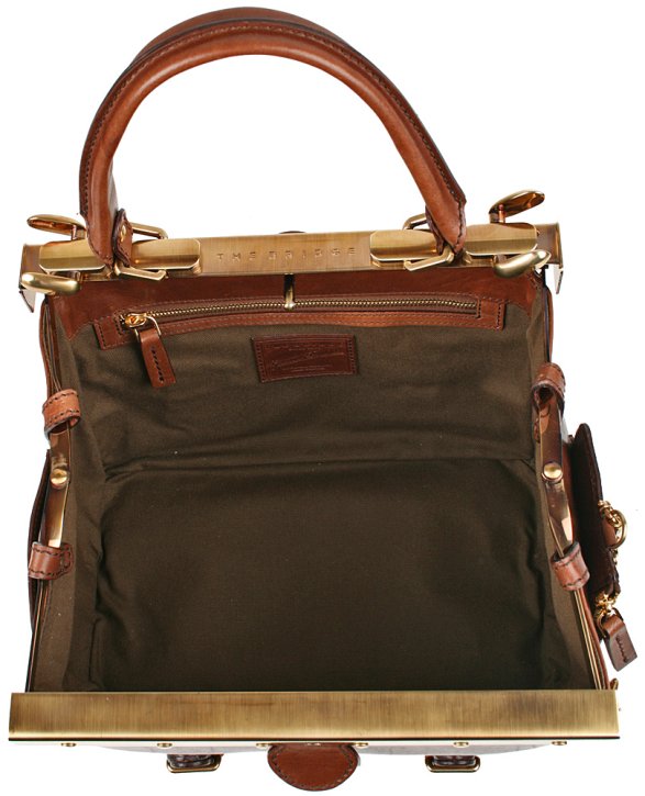 the bridge Twin Bag small Henkeltasche marrone