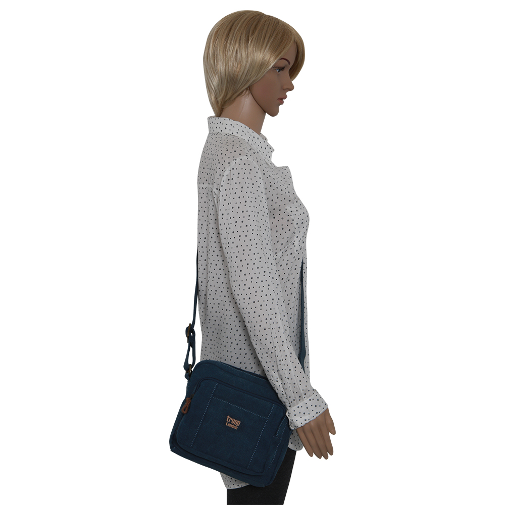 Troop London Across body bag Canvas blue online bestellen bei alletaschen