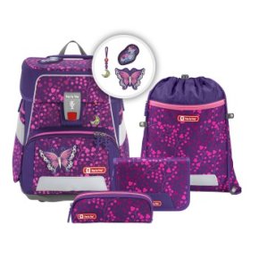 Step by Step Space Shine Schulranzen Set butterfly night