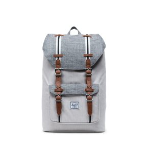 HERSCHEL LITTLE AMERICA MID Rucksack raven crosshatch vapor crosshatch/ tan