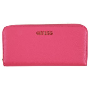 Guess SISSI LARGE ZIP AROUND fuchsia