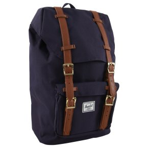 HERSCHEL LITTLE AMERICA MID purple velvet/tan