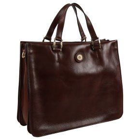 the bridge elegante Business Bag feinstes Leder marrone