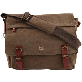 Troop London Messengerbag Laptop  Canvas  brown