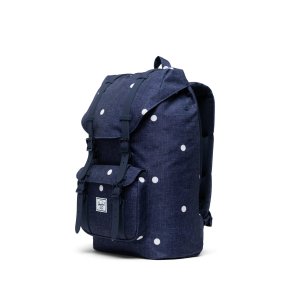 HERSCHEL LITTLE AMERICA MID Rucksack polka dot crosshatch peacoat