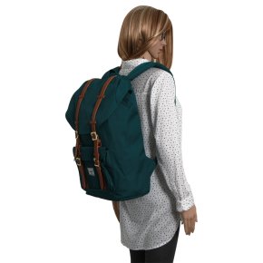 HERSCHEL LITTLE AMERICA DEEP TEAL/tan