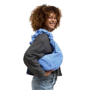 GOTBAG. Moon Bag Ruffle vichy cobalt