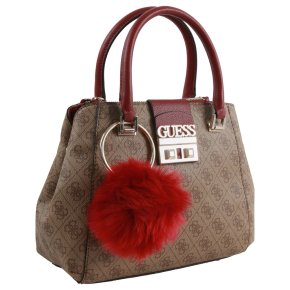 Guess LOGO LUXE Henkeltasche brown small societ