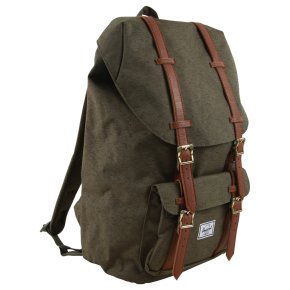 HERSCHEL LITTLE AMERICA ivy green slub/tan