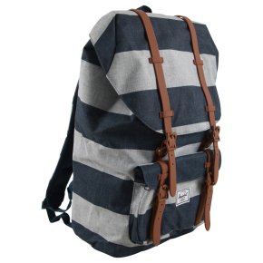 HERSCHEL LITTLE AMERICA border stripe/saddle brown