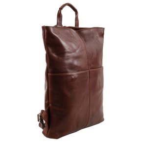 Saccoo MUSTERS Laptoprucksack brown