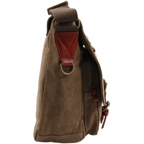 Troop London Messengerbag Laptop  Canvas  brown