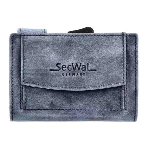 SecWal Kartenetui DK Geldfach Leder blau hunter